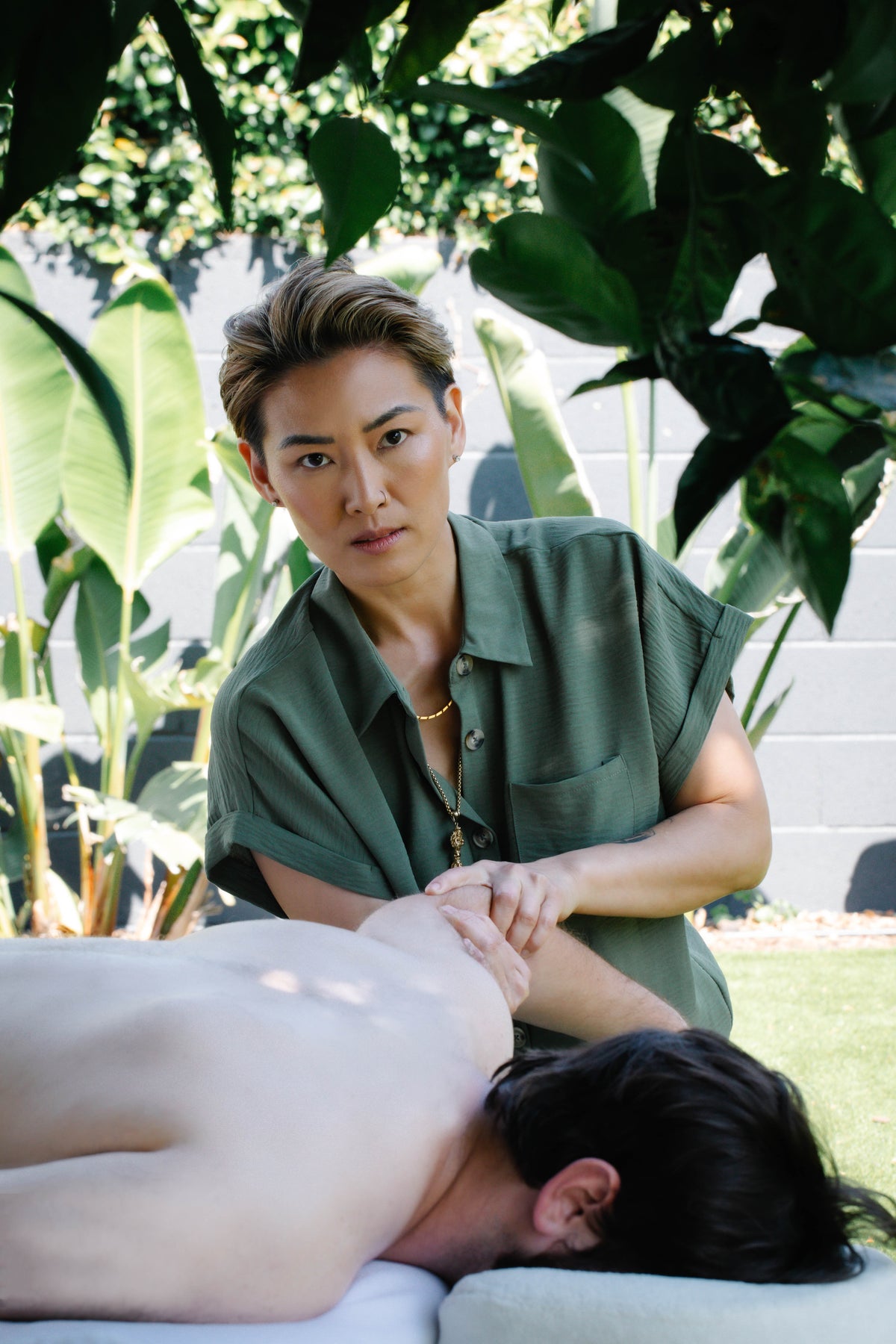 Myofascial release session with Angie Wong